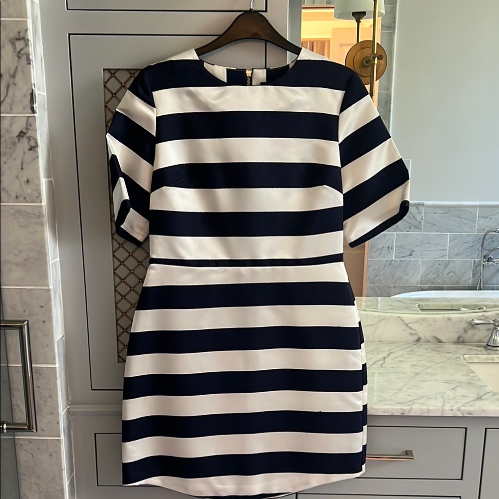 TopShop Navy and White Striped Dress
